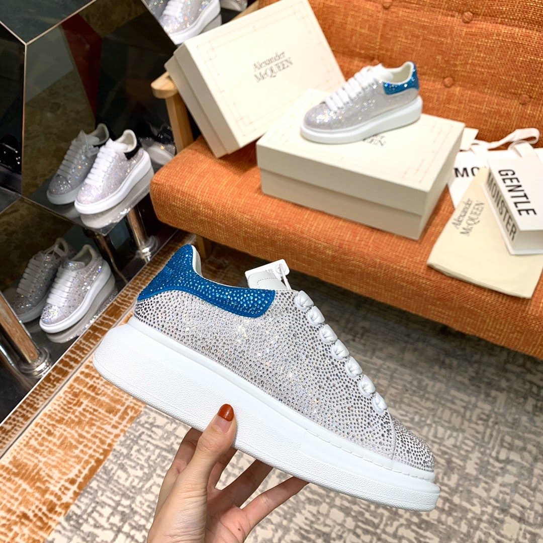 GIÀY ALEXANDER MCQUEEN SNEAKERS SHOES AAA UNISEX NAM VÀ NỮ KIM CƯƠNG DA BÊ HẢO HẠNG