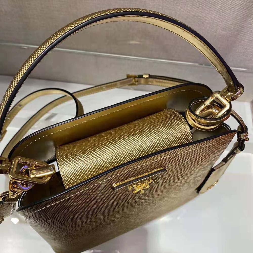TÚI Prada Women Prada Matinee Micro Saffiano Leather Bag-Gold