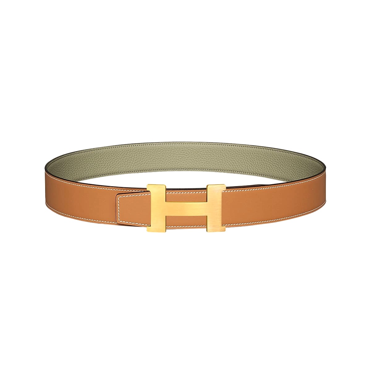 DÂY LƯNG HERMES H Togo leather hai mặt khóa vàng
