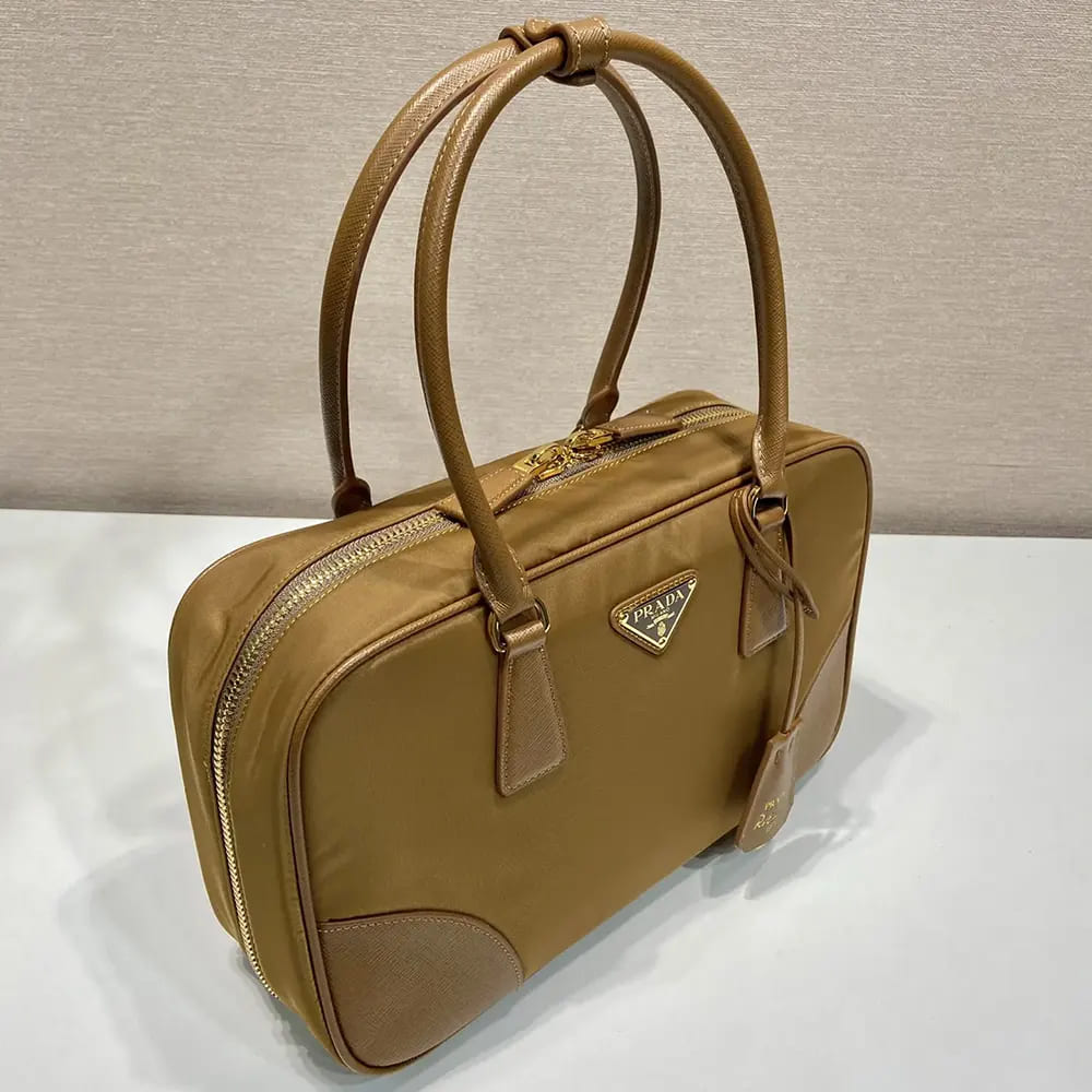 TÚI PRADA Women Re-Edition 1978 Medium Re-Nylon and Saffiano Leather Two-handle Bag-Brown