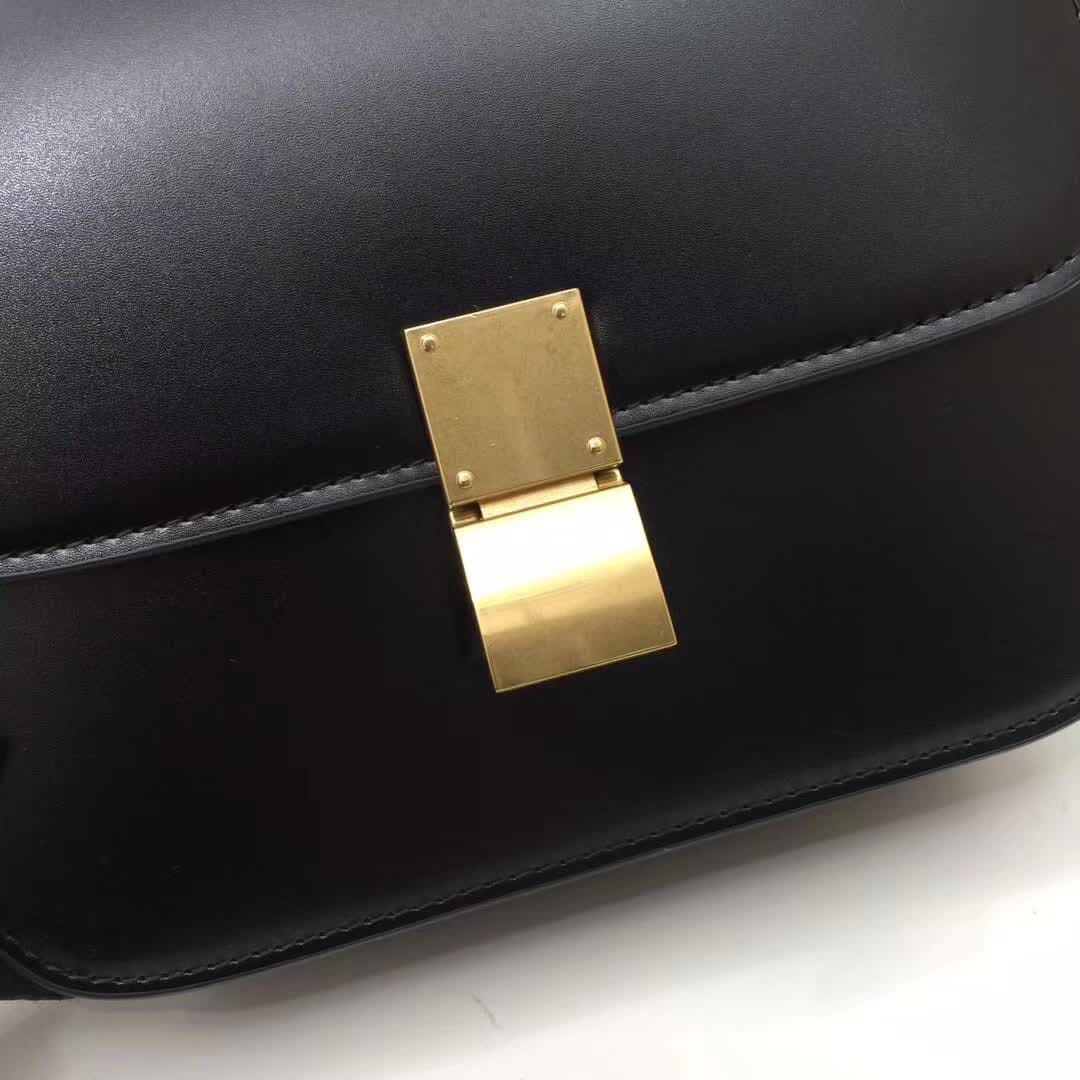 TÚI Celine Medium Classic Bag in Box Calfskin Leather-Black