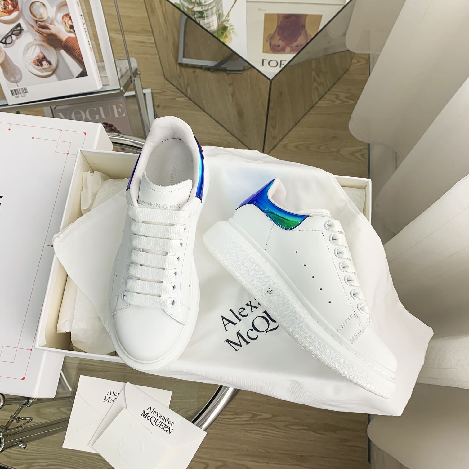 GIÀY ALEXANDER MCQUEEN SNEAKERS SHOES AAA UNISEX NAM VÀ NỮ DA BÊ HẢO HẠNG