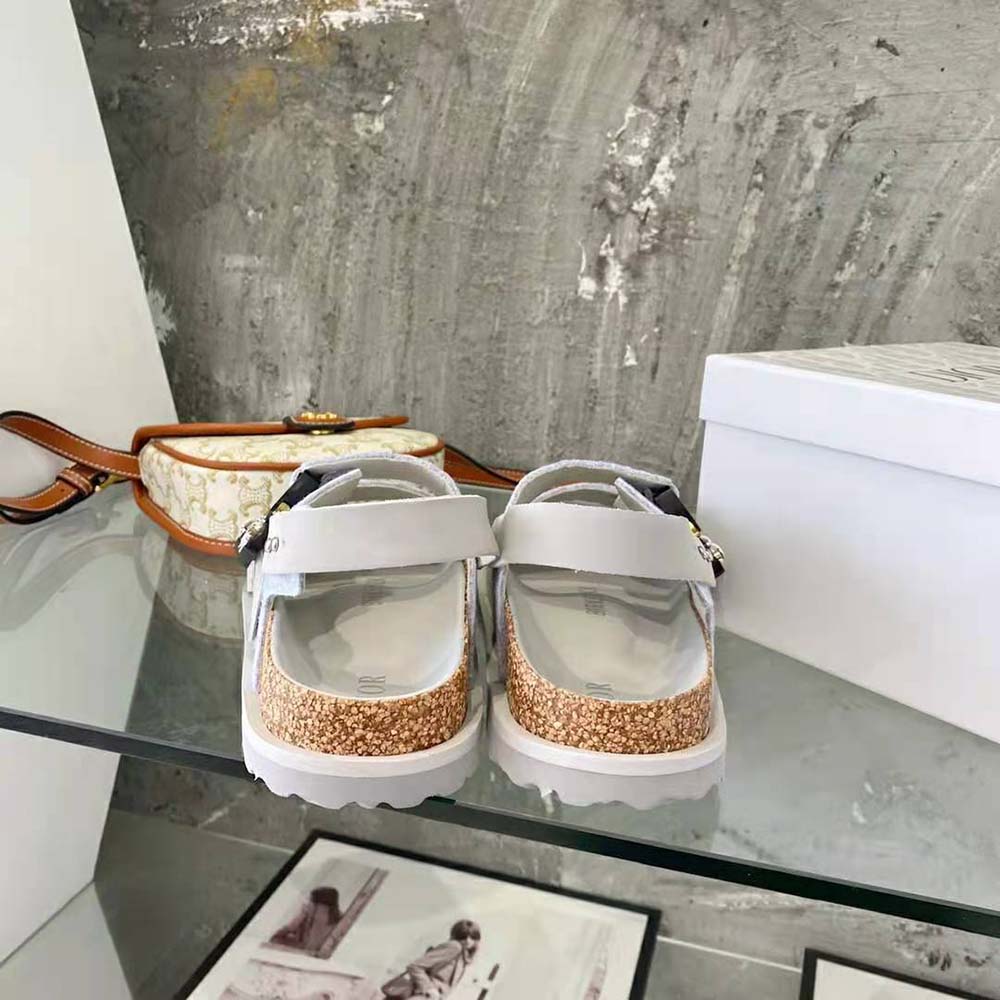 GIÀY DIOR By Birkenstock Milano Sandal Gray Nubuck Calfskin