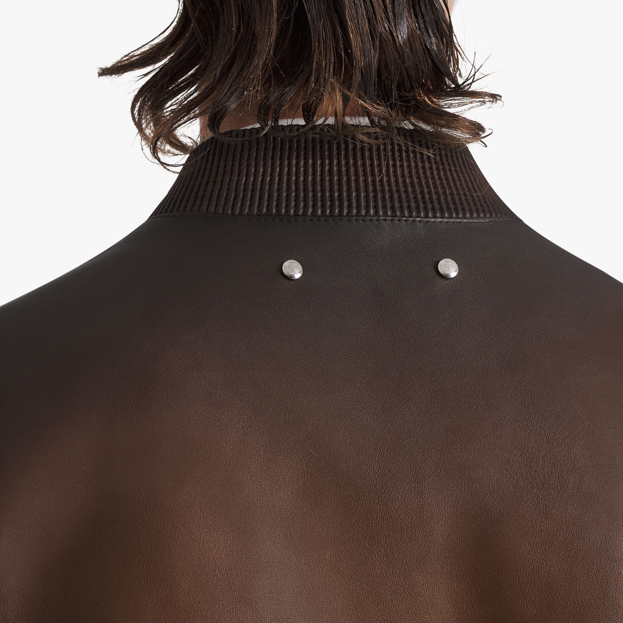 ÁO BERLUTI SCRITTO leather jacket SS2021