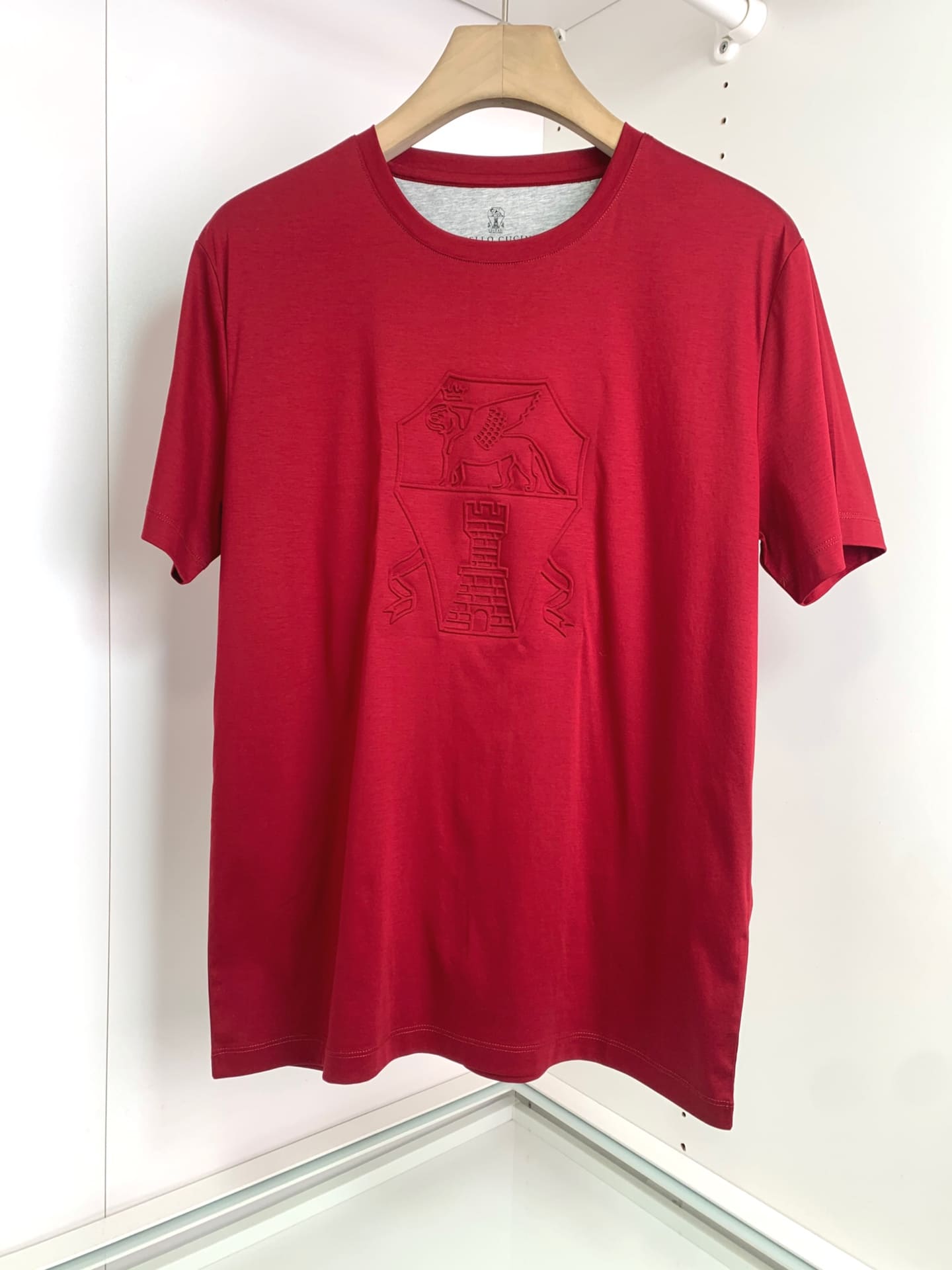 ÁO BRUNELLO CUCINELLI LOGO RED T SHIRT