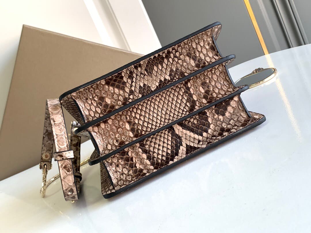 TÚI BVLGARI SERPENTI PYTHON SKIN DA TRĂN