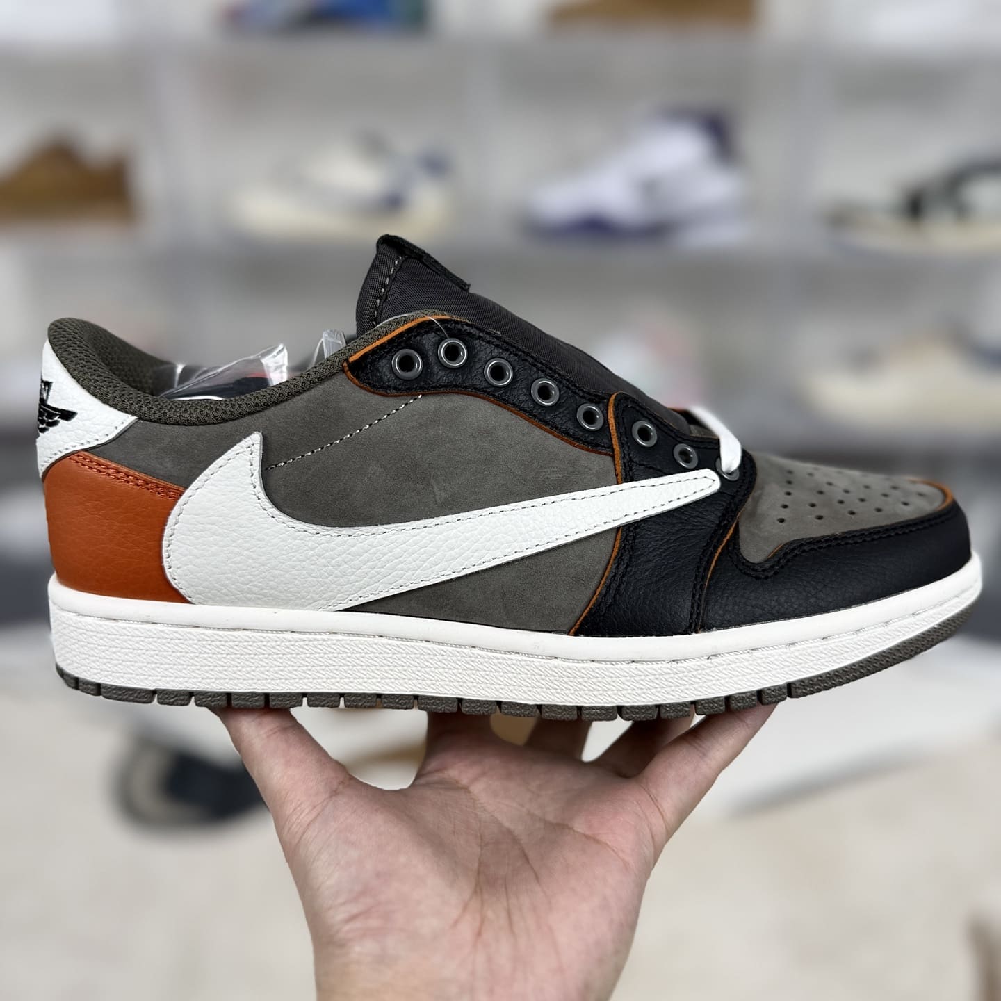GIÀY TRAVIS SCOTT X AIR JORDAN AJ1 TEXAS LONGHORNS TOP QUALITY SHOES AAA