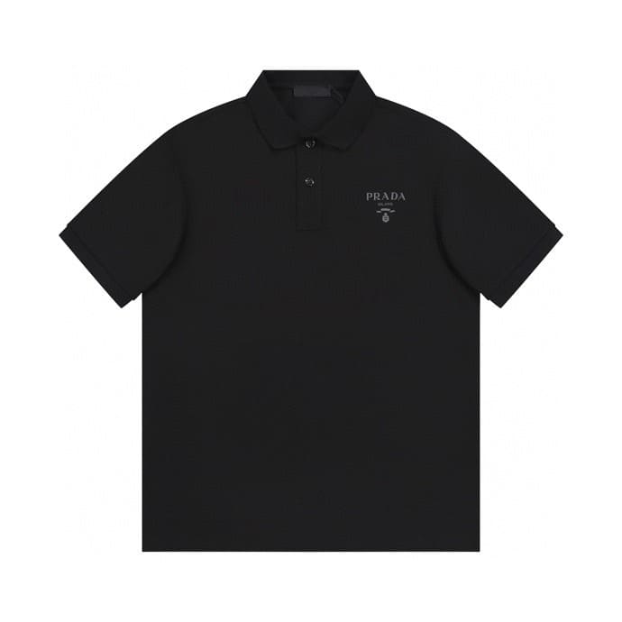 ÁO PRADA POLO SHIRT MÀU ĐEN UNISEX