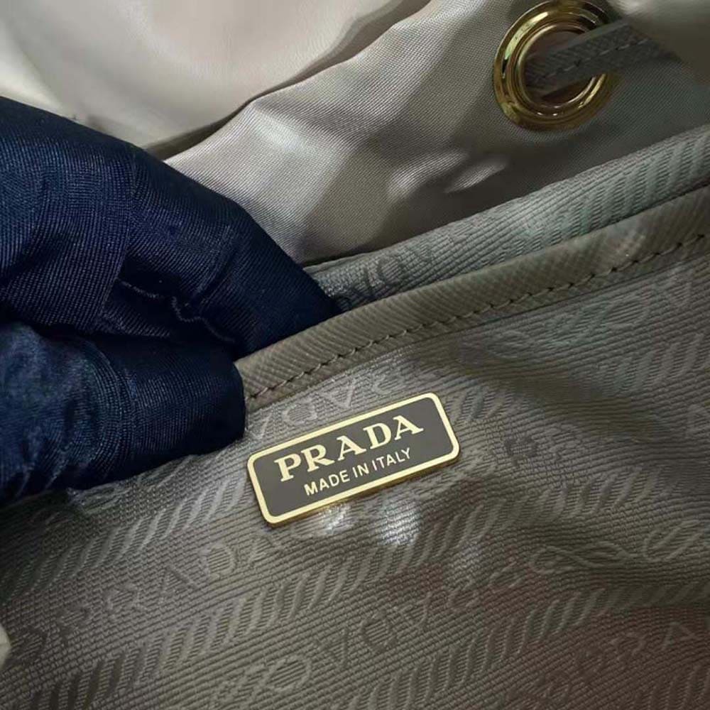 BALO Prada Women Re-Nylon and Shearling Backpack-Beige