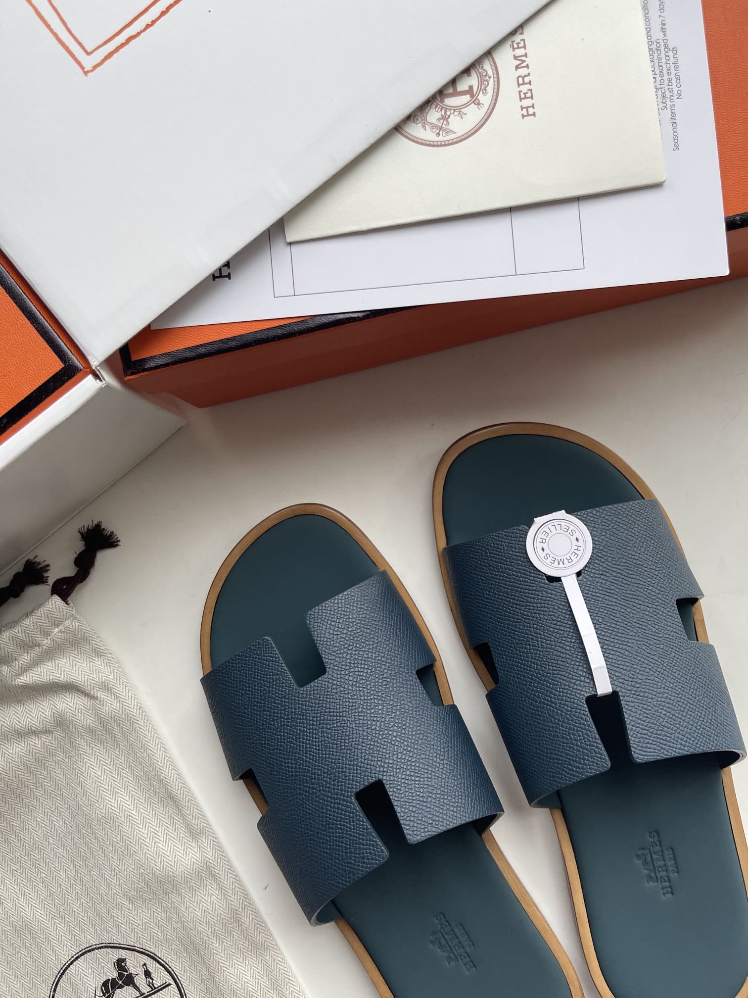 DÉP HERMES IZMIR BLUE H SANDAL AAA