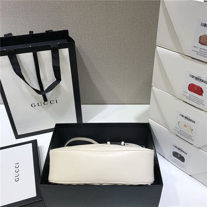 TÚI Gucci GG marmont small matelasse shoulder bag white Top Quality