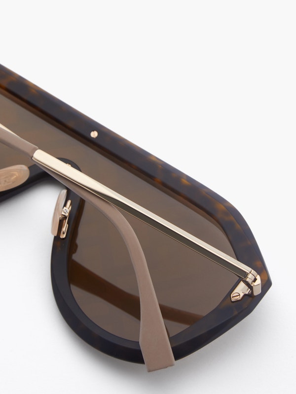 FENDI FF shield metal sunglasses