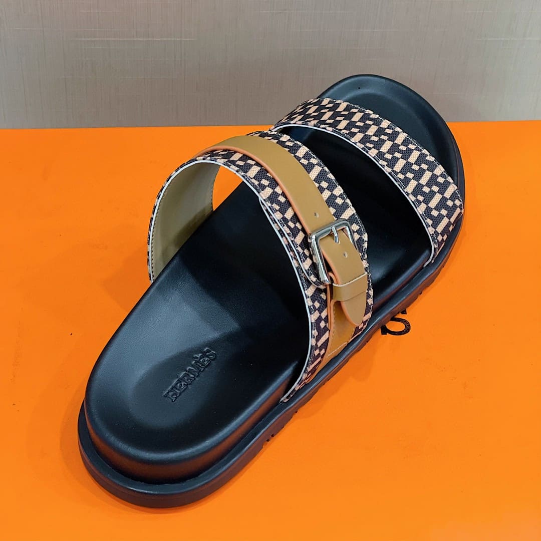 DÉP HERMES BROWN H SANDAL AAA