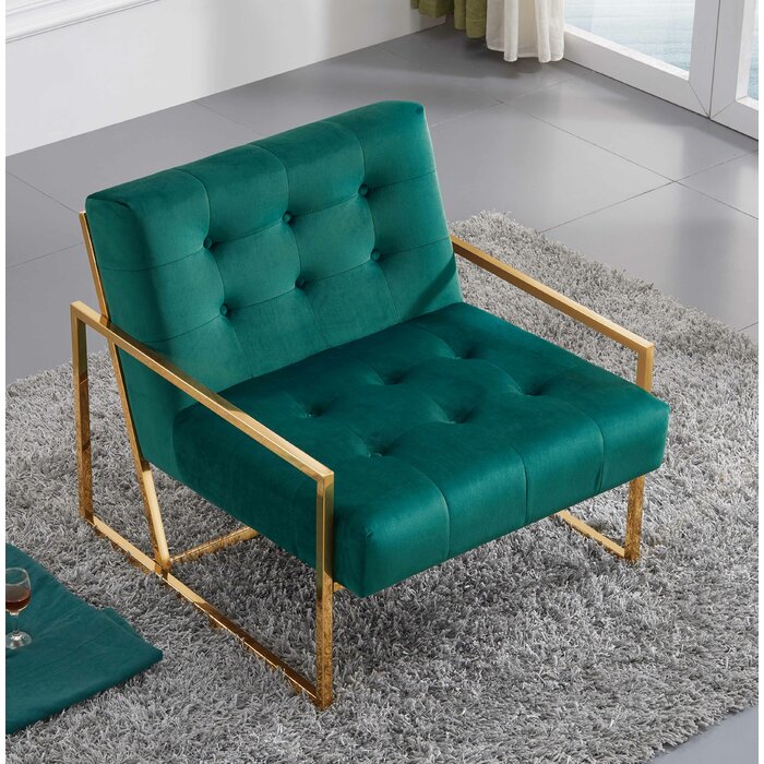 SOFA RELAX ĐƠN NỈ KHUNG SUS304 MẠ VÀNG PVD ALLI Armchair