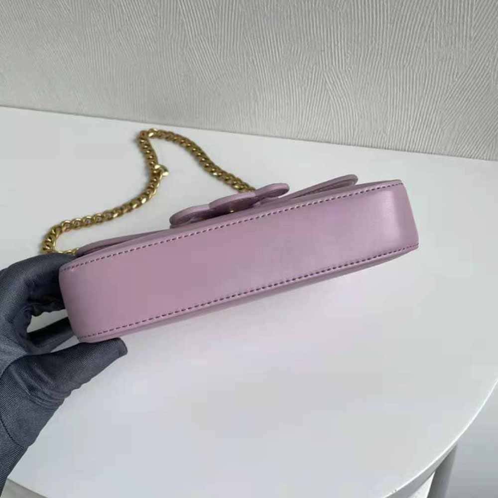 TÚI Celine Women Chain Shoulder Bag Cuir Triomphe in Shiny Calfskin-Pink