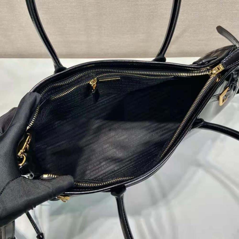 TÚI Prada Women Large Leather Handbag-Black