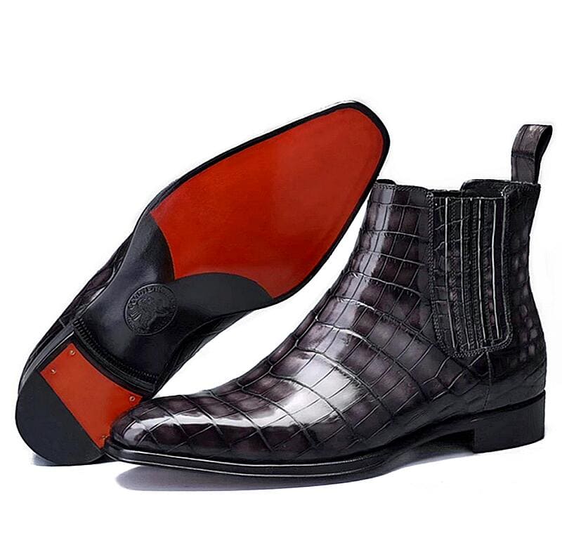 Giày Chelsea Boot da cá sấu thủ công