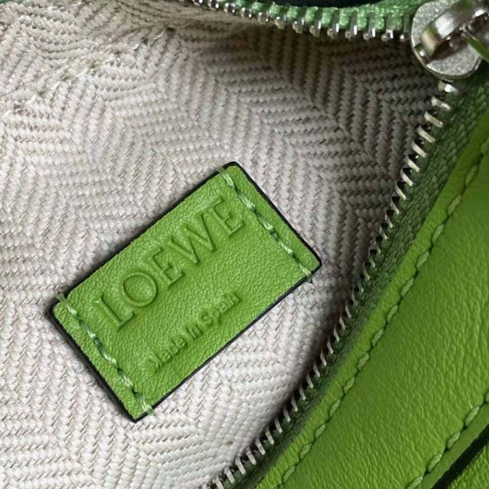 TÚI Loewe Women Nano Puzzle Bag in Classic Calfskin-Lime