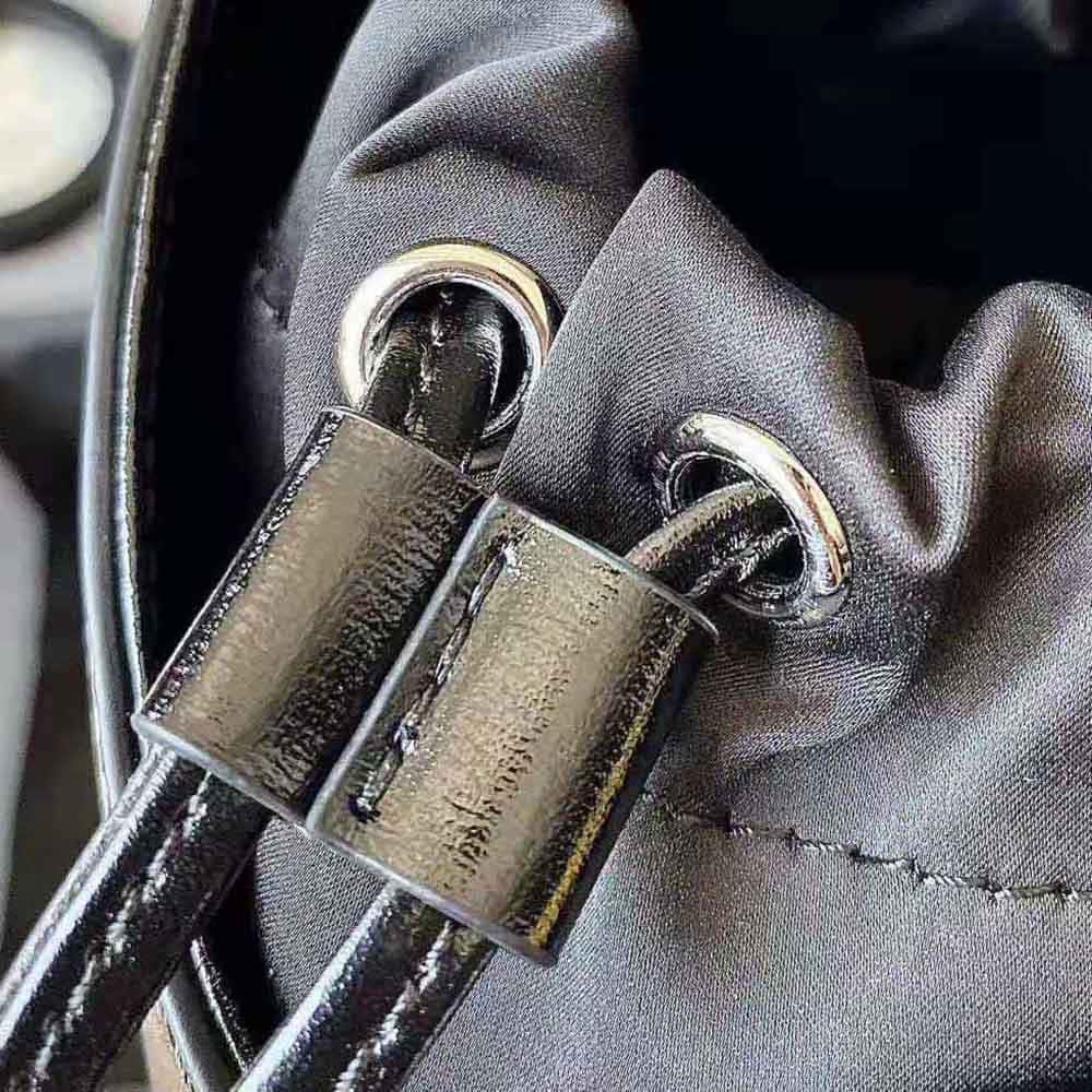 TÚI Givenchy Women Mini Cut Out Bucket Bag in Box Leather-Black