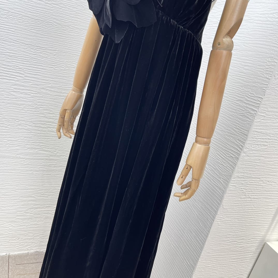 VÁY ZIMMERMANN Flower Pin Sleeveless Backless Maxi Velvet Eevening Dress High Classy