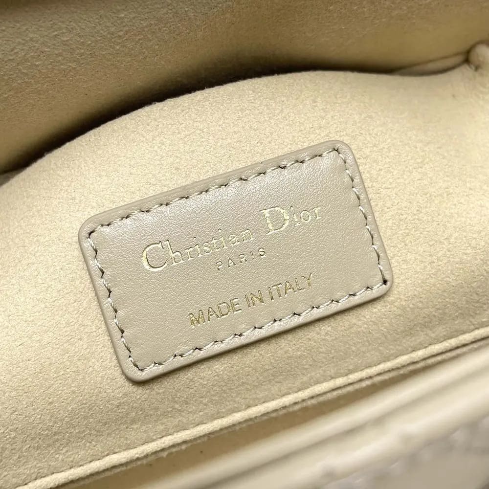 TÚI Dior Women Small Lady D-Joy màu đỏ anh đào da bê Cannage