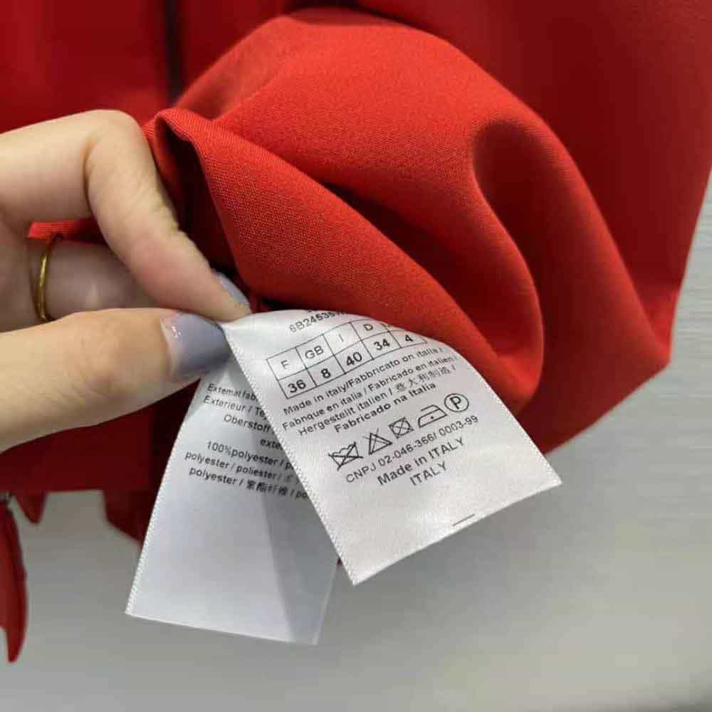 Váy Dior Women Short Zipped Dress Red Double-Sided Wool