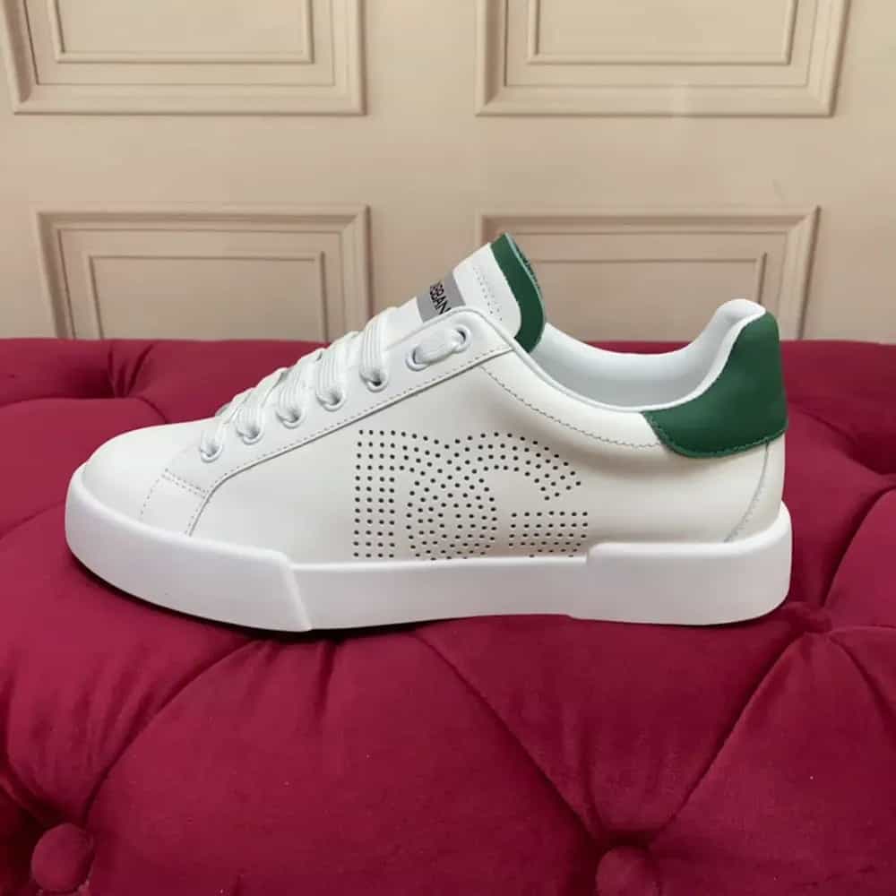 GIÀY DOLCE & GABBANA Unisex Calfskin Portofino Sneakers-White TOP QUALITY SHOES AAA