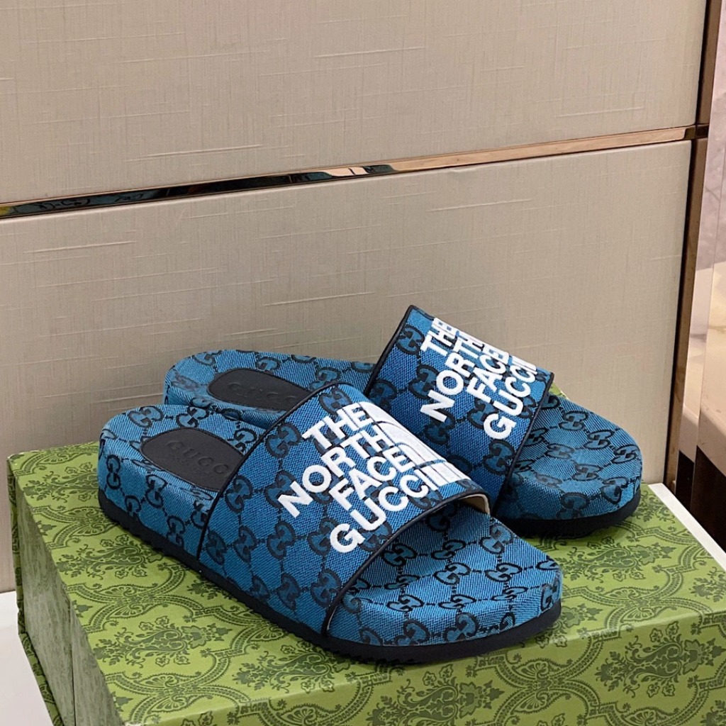 DÉP GUCCI GG THE NORTH FACE CANVAS UNISEX SLIPPER