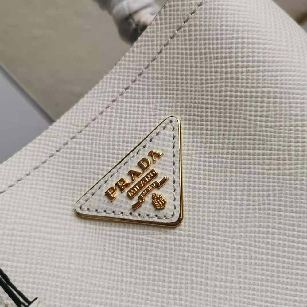 TÚI Prada Women Small Saffiano Leather Prada Panier Bag-White