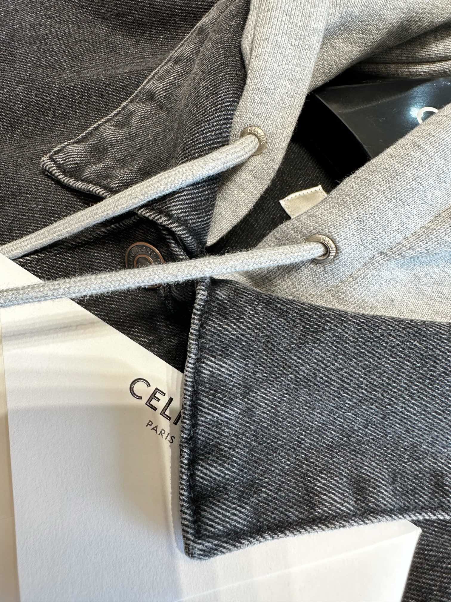 ÁO CELINE DENIM HOODIE JACKET