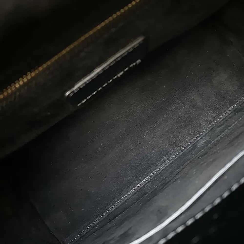 TÚI Dior nữ cỡ trung Lady màu đen da bê Cannage sáng bóng