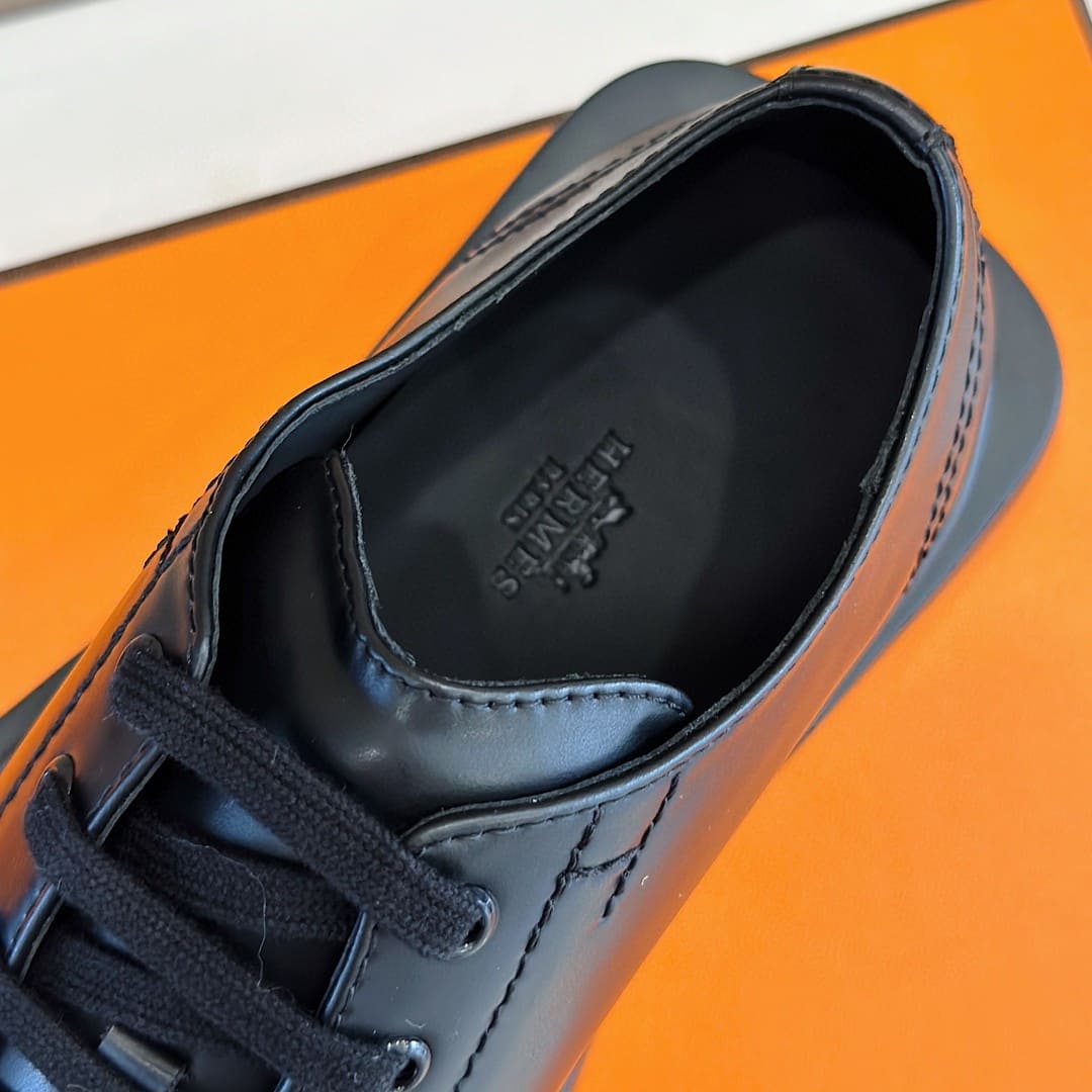 GIÀY HERMES SNEAKER LOW SPORTS CALFSKIN BLACK