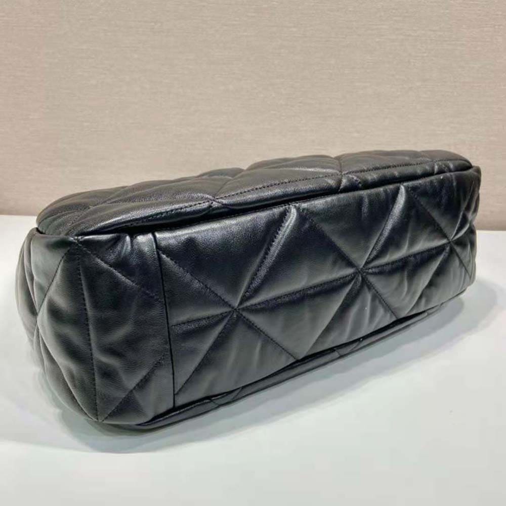 TÚI Prada Women Large Topstitched Nappa-Leather Bag-Black