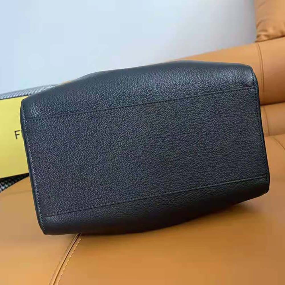 TÚI FENDI Women Origami Medium Dove Black Leather Bag