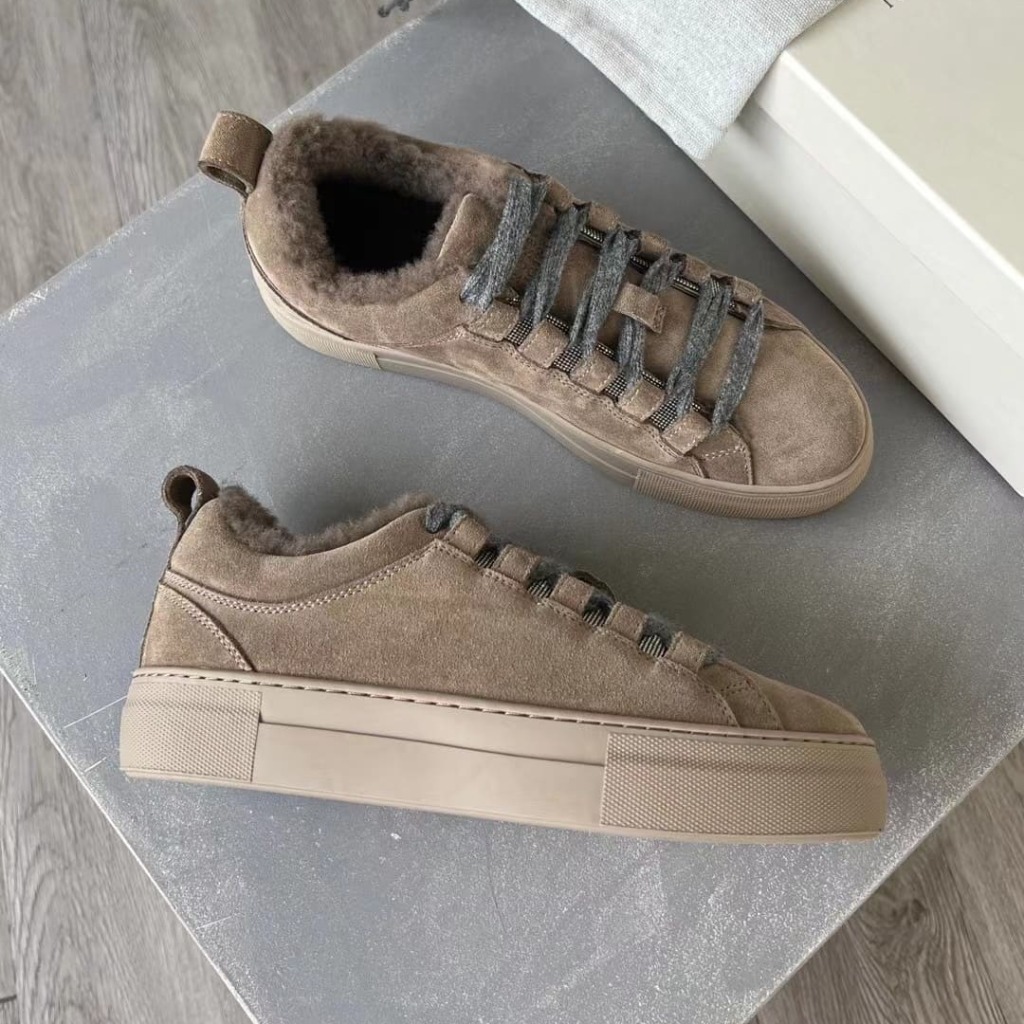 GIÀY BRUNELLO CUCINELLI SNEAKERS LOW TOP SHOES AAA DA LỘN LÓT LÔNG