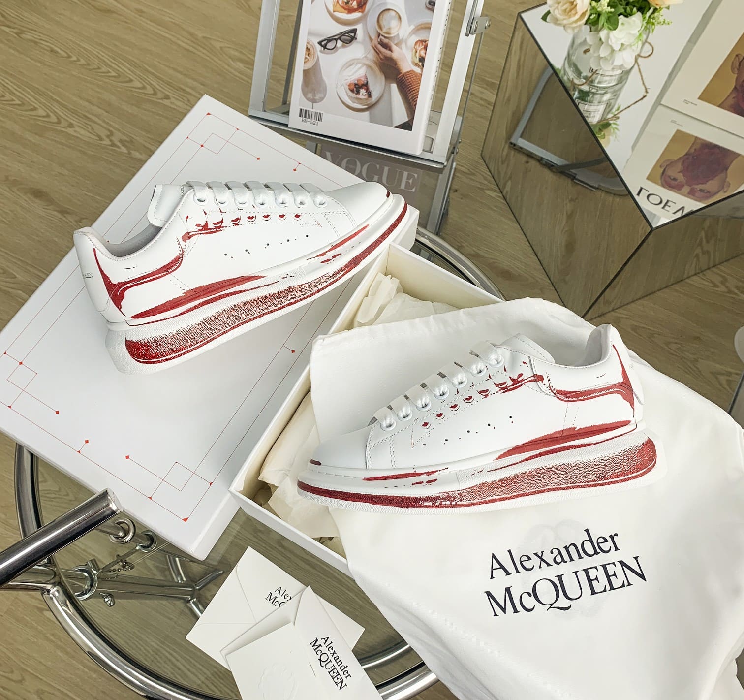 GIÀY ALEXANDER MCQUEEN SNEAKERS SHOES AAA UNISEX NAM VÀ NỮ DA BÊ HẢO HẠNG