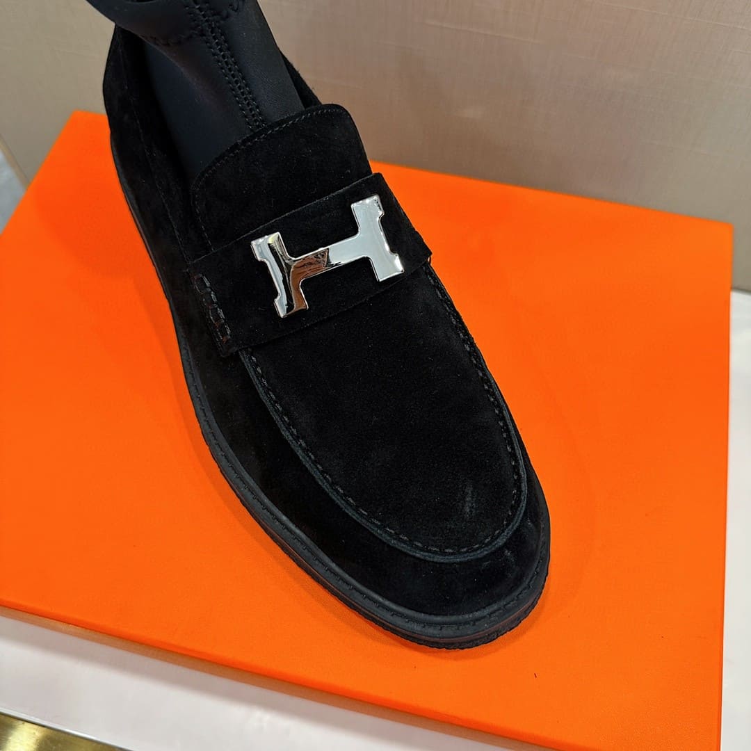 GIÀY HERMES SNEAKER HIGH SPORTS SUEDE BLACK
