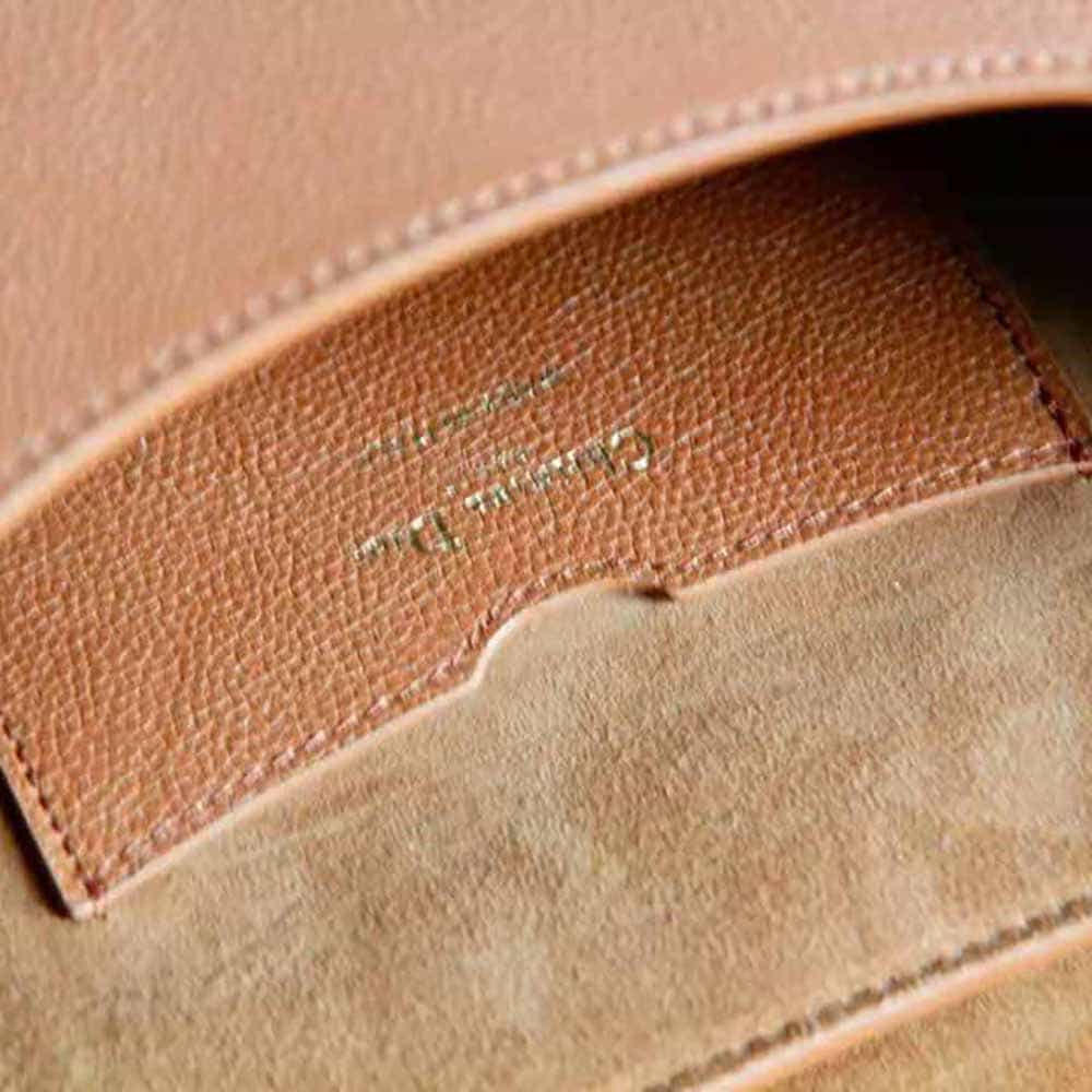 TÚI Dior Women Medium Dior Bobby Bag Grained Calfskin with Whipstitched Seams-Brown Top Quality