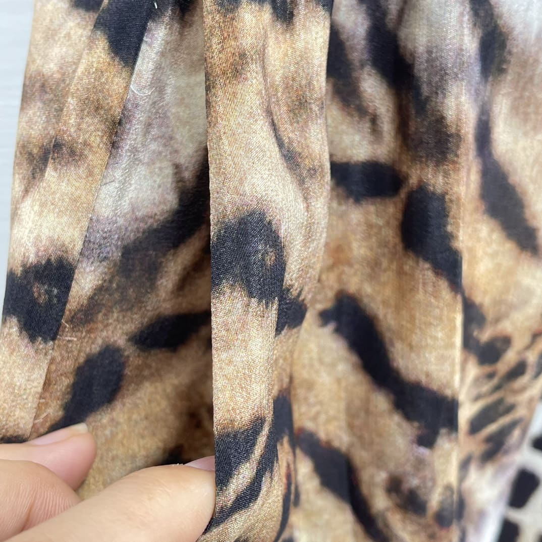 VÁY CAMILLA Worldcloset Diamonds Pressed Leopard Print Off the Shoulder Midi Dress High Classy