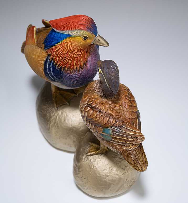 Cặp vịt uyên ương đồng nguyên chất