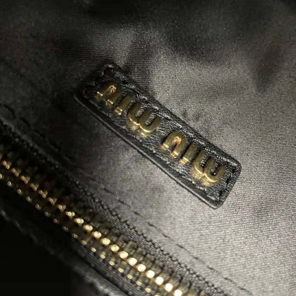 TÚI Miu Miu Women Matelassé Nappa Leather Tote-Black