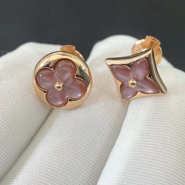 BÔNG TAI LOUIS VUITTON BLOSSOM STAR PINK M.O.P ROSE GOLD 18K