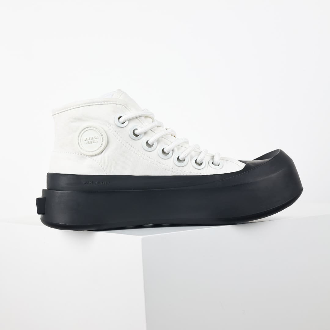 GIÀY BOTTEGA VENETA CANVAS HIGH TOP UNISEX TOP QUALITY SHOES AAA
