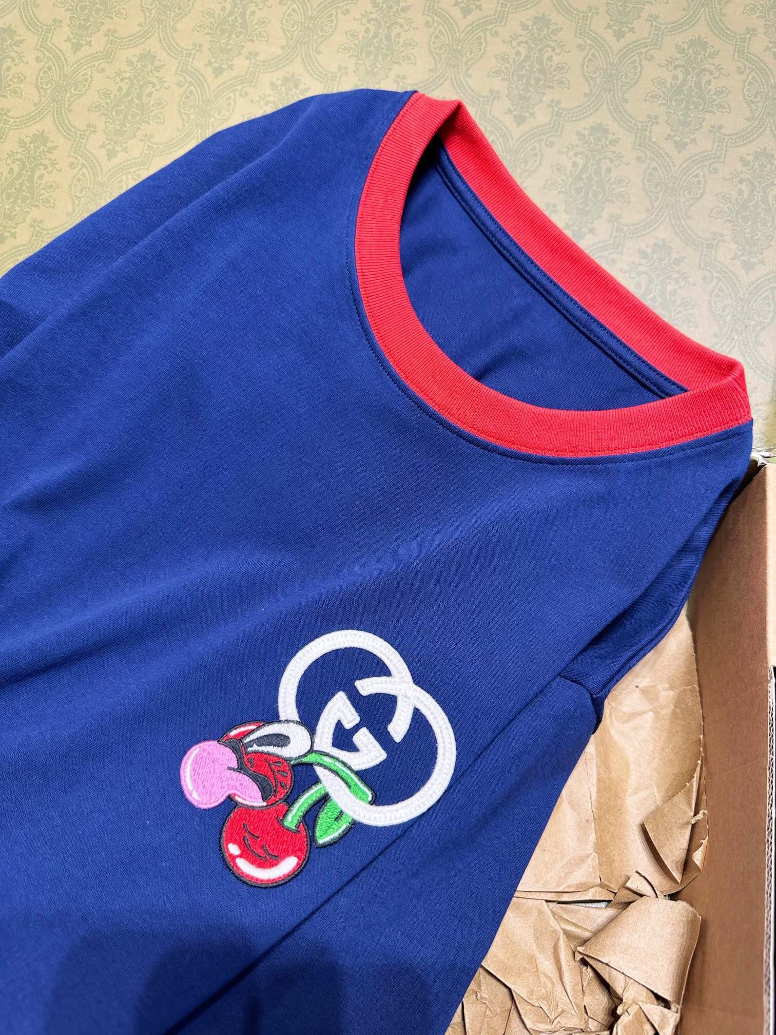 ÁO GUCCI GG T SHIRT MÀU XANH ĐẬM UNISEX