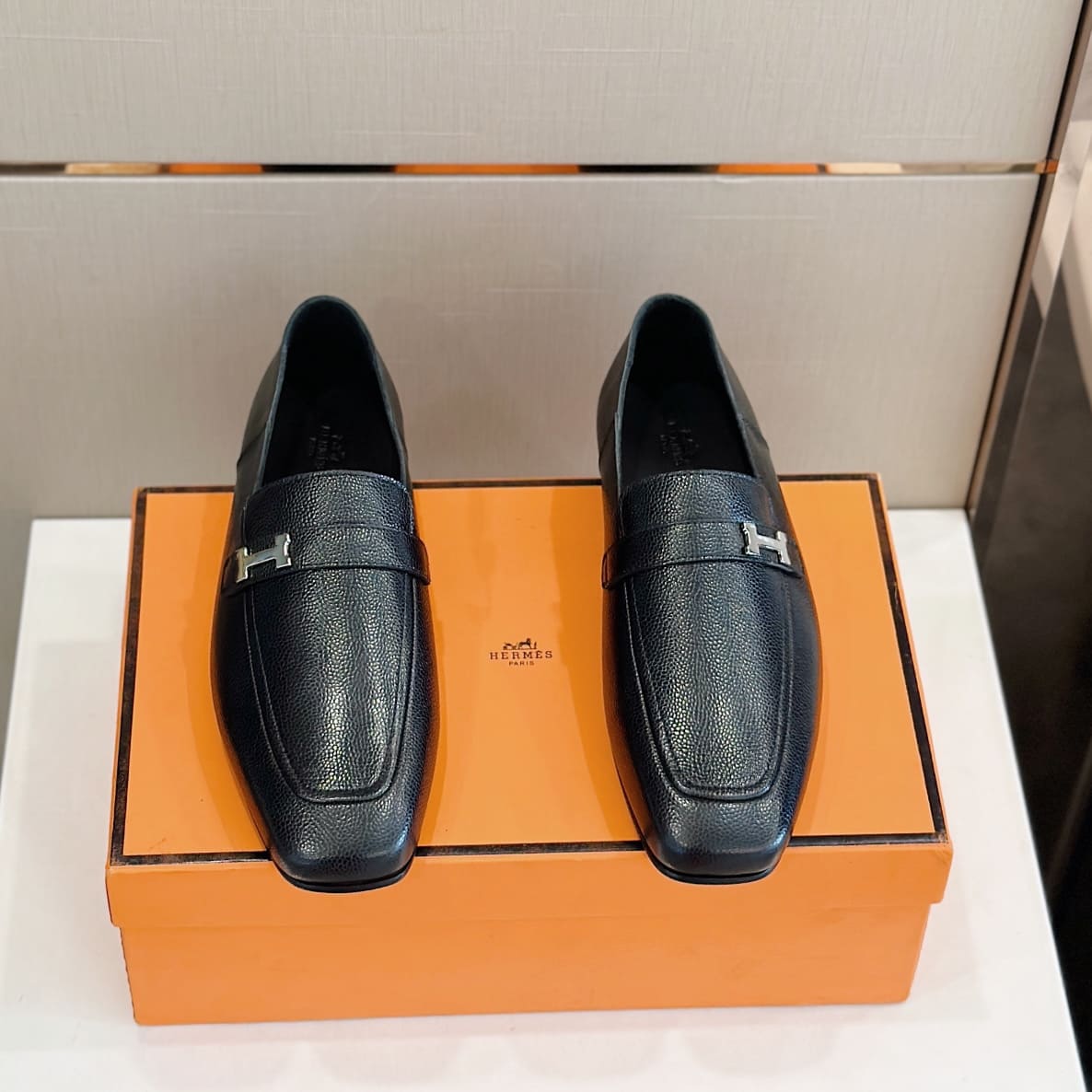 GIÀY HERMES GIOVANNI LOAFER BLACK AAA
