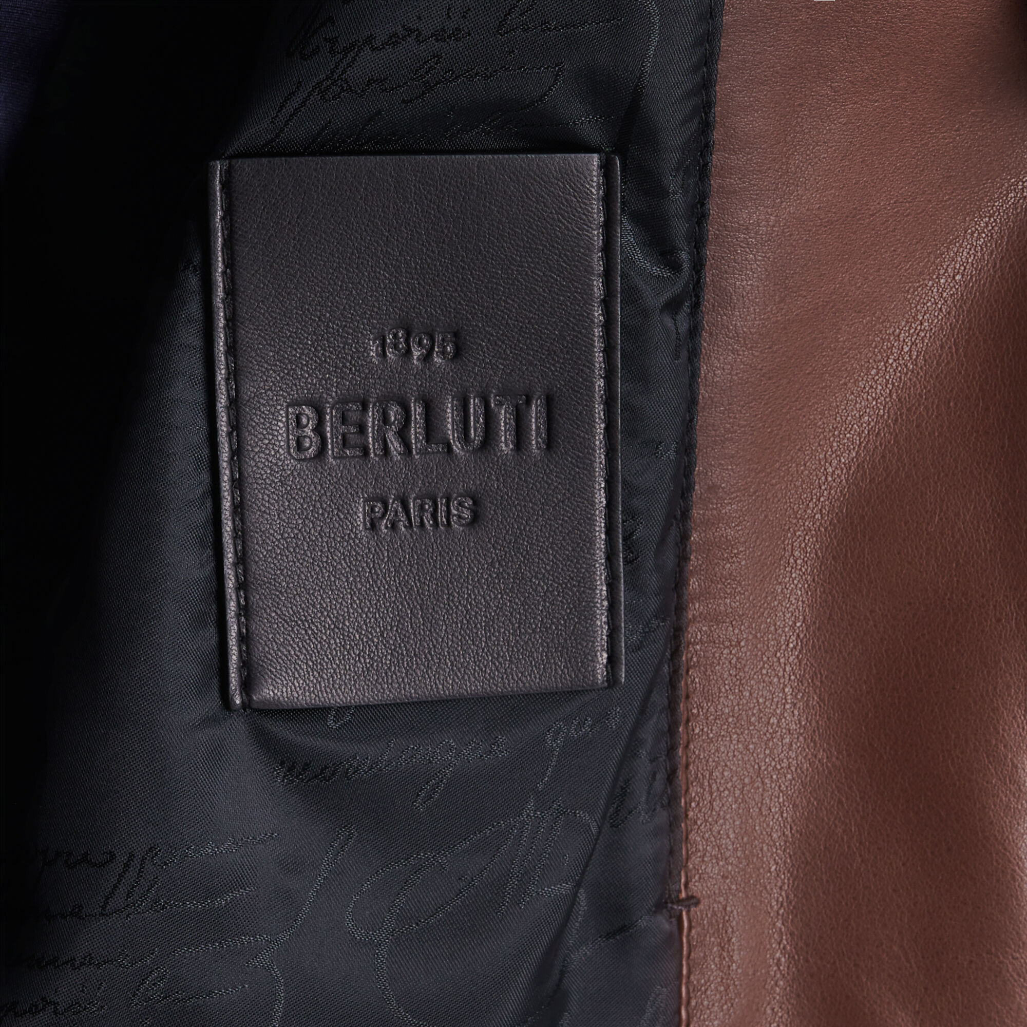 ÁO BERLUTI EBANO leather jacket SS2021