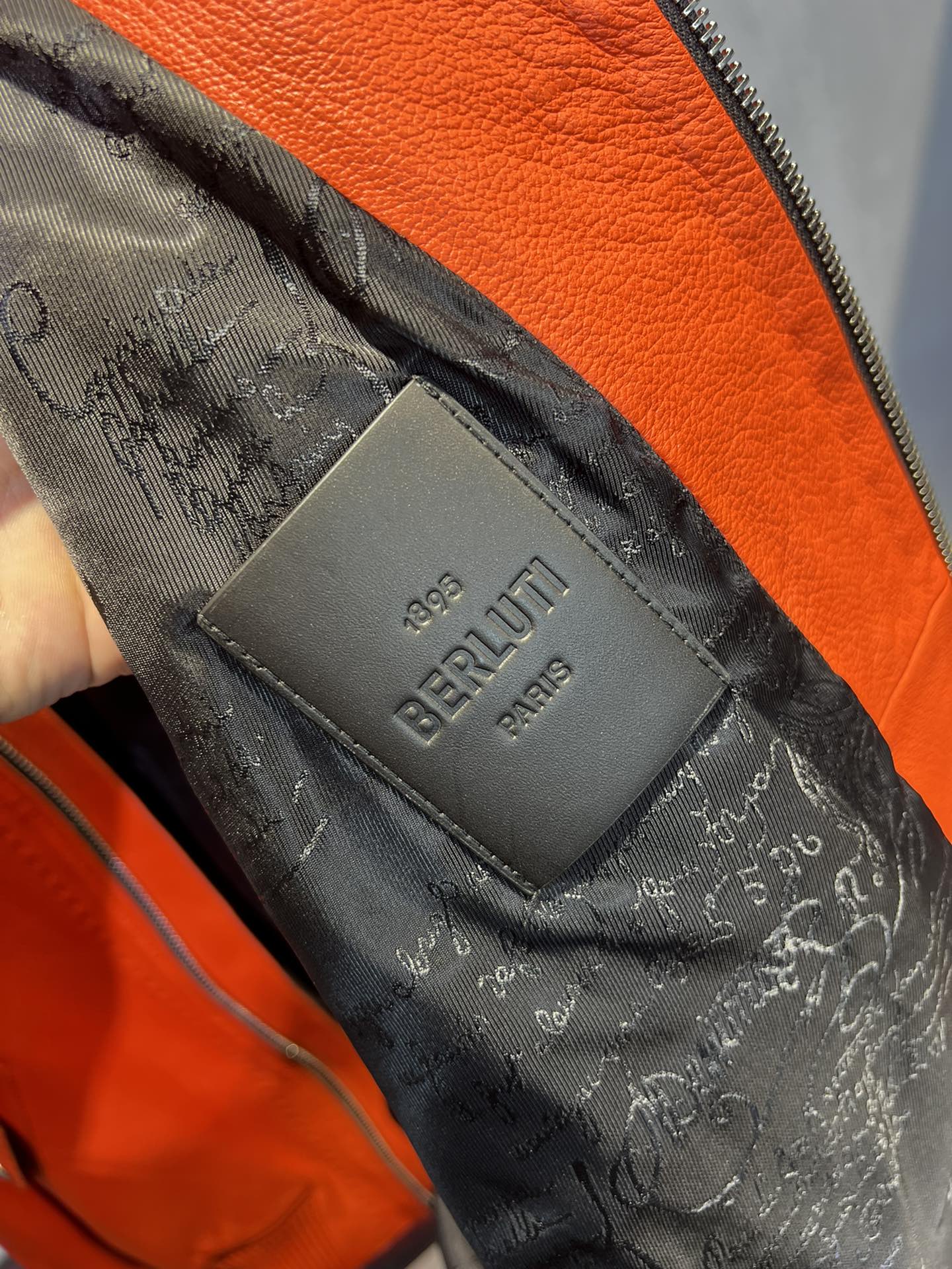 ÁO BERLUTI LEATHER JACKET RED