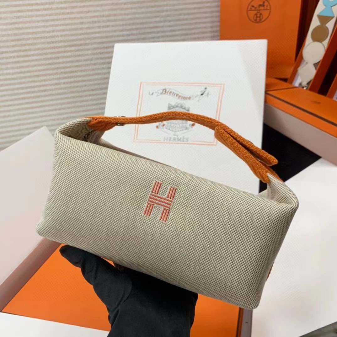 TÚI HERMES TROUSSE DE TOILETTE BRIDE A BRAC PM H MÀU CAM