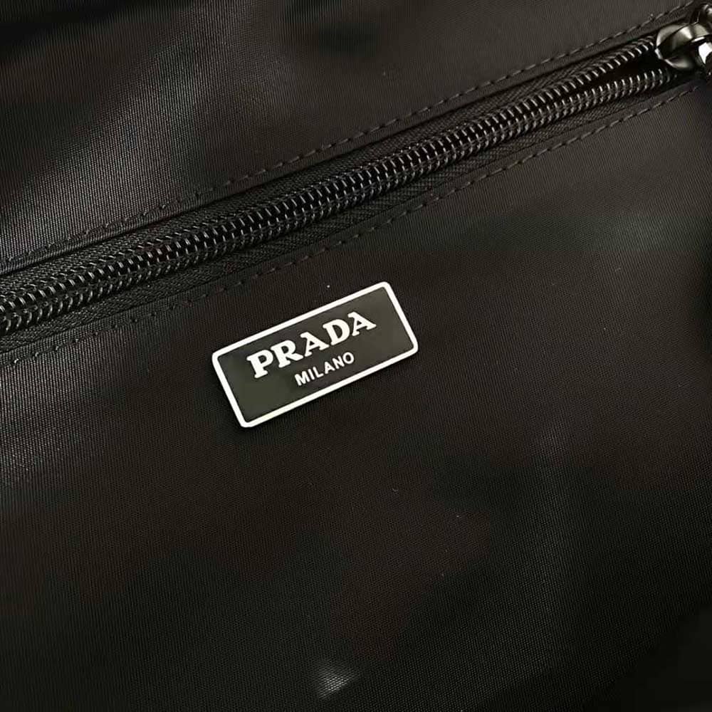 BALO Prada Men Technical Fabric Backpack with a Functional and Versatile Design-Black