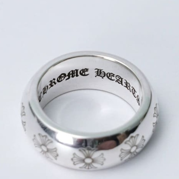 NHẪN CHROME HEARTS HOA VĂN KHẮC CHỮ THẬP Bạc S925